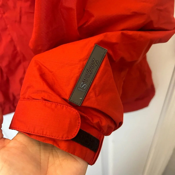 Zegna Sport red Zip Up Jacket Sz large - Picture 6 of 7